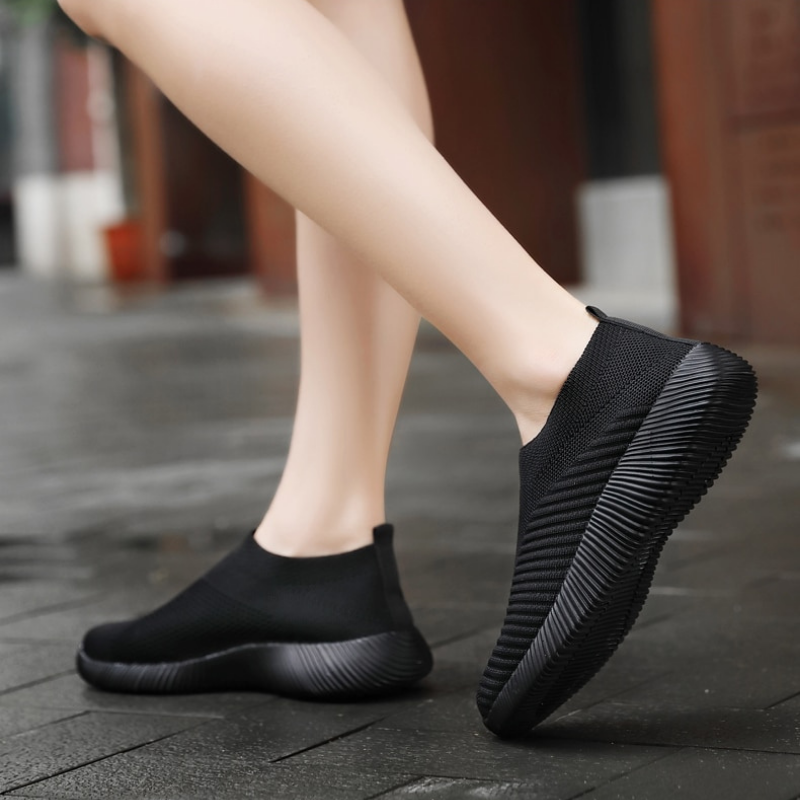 Women's Vulcanized Slip On Walking Flat Shoes