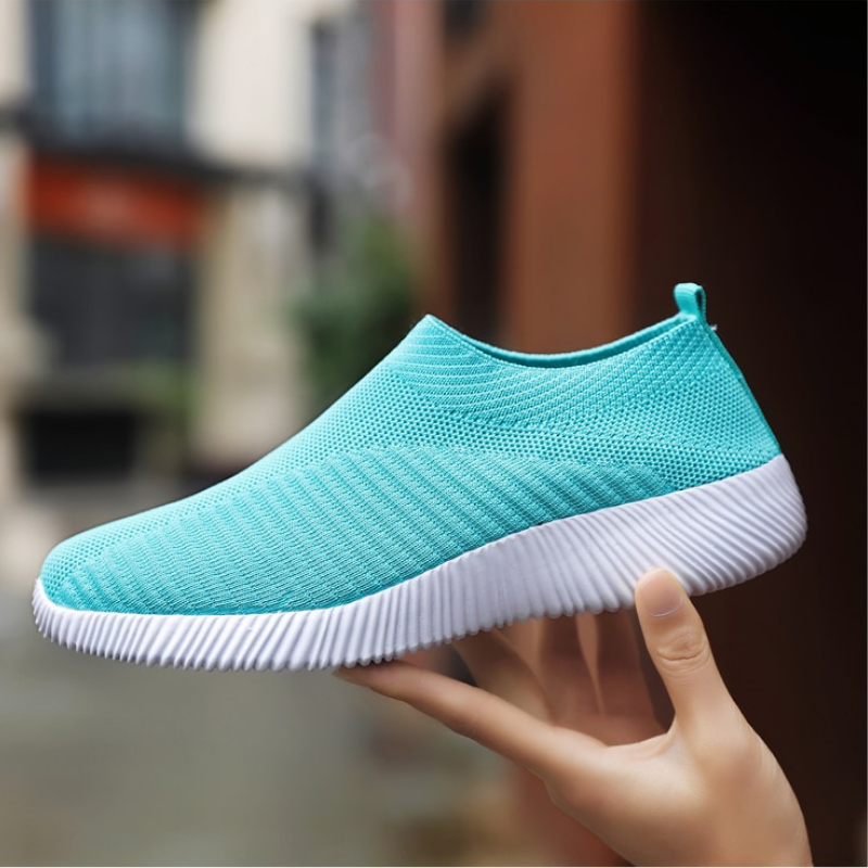 Women's Vulcanized Slip On Walking Flat Shoes