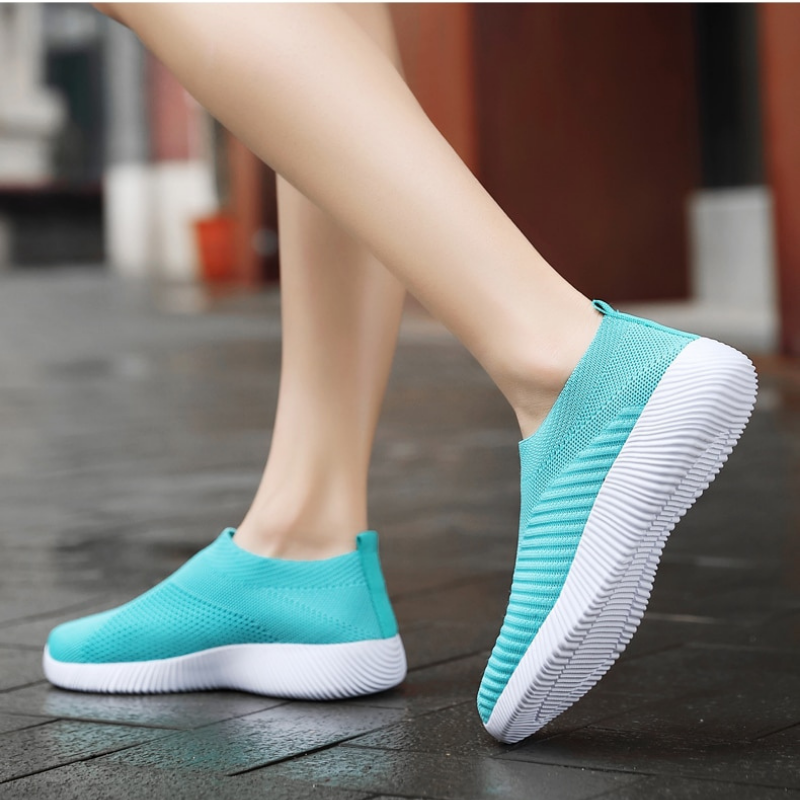 Women's Vulcanized Slip On Walking Flat Shoes