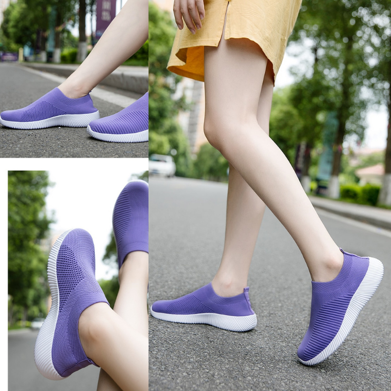 Women's Vulcanized Slip On Walking Flat Shoes