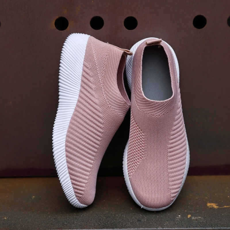 Women's Vulcanized Slip On Walking Flat Shoes