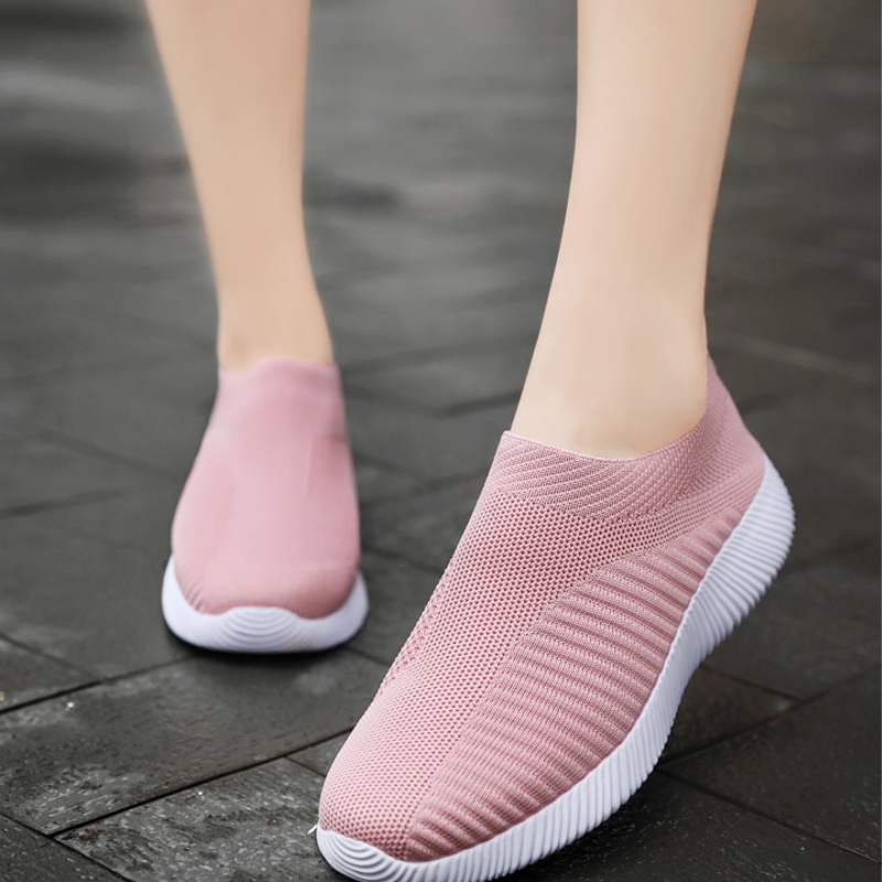Women's Vulcanized Slip On Walking Flat Shoes