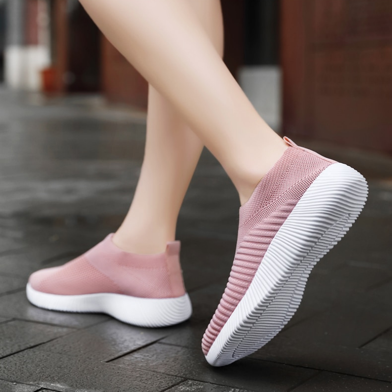 Women's Vulcanized Slip On Walking Flat Shoes